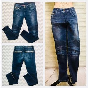🌺 ROCKSTAR Sushi Skinny Blue Designer Biker Jeans